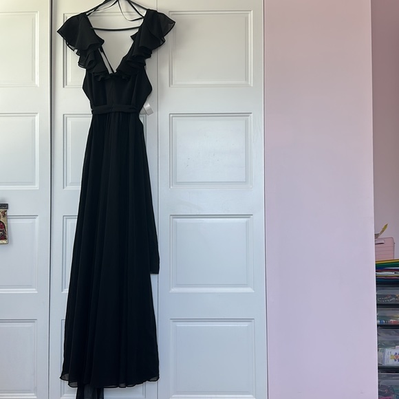 Jill Jill Stuart Ruffle Chiffon Gown MSRP $398 - Picture 4 of 13